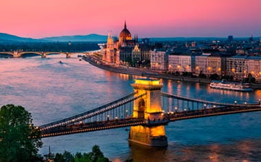 Budapest at sunset